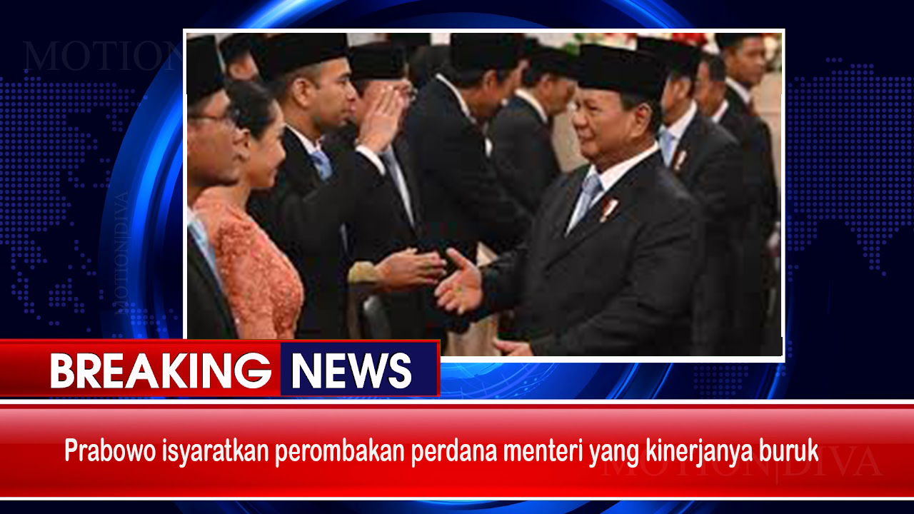 Prabowo isyaratkan Reshuffle menteri yang kinerjanya buruk