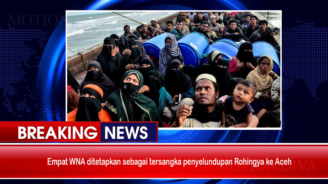 Empat WNA Ditetapkan Sebagai Tersangka Penyelundupan Rohingya ke Aceh