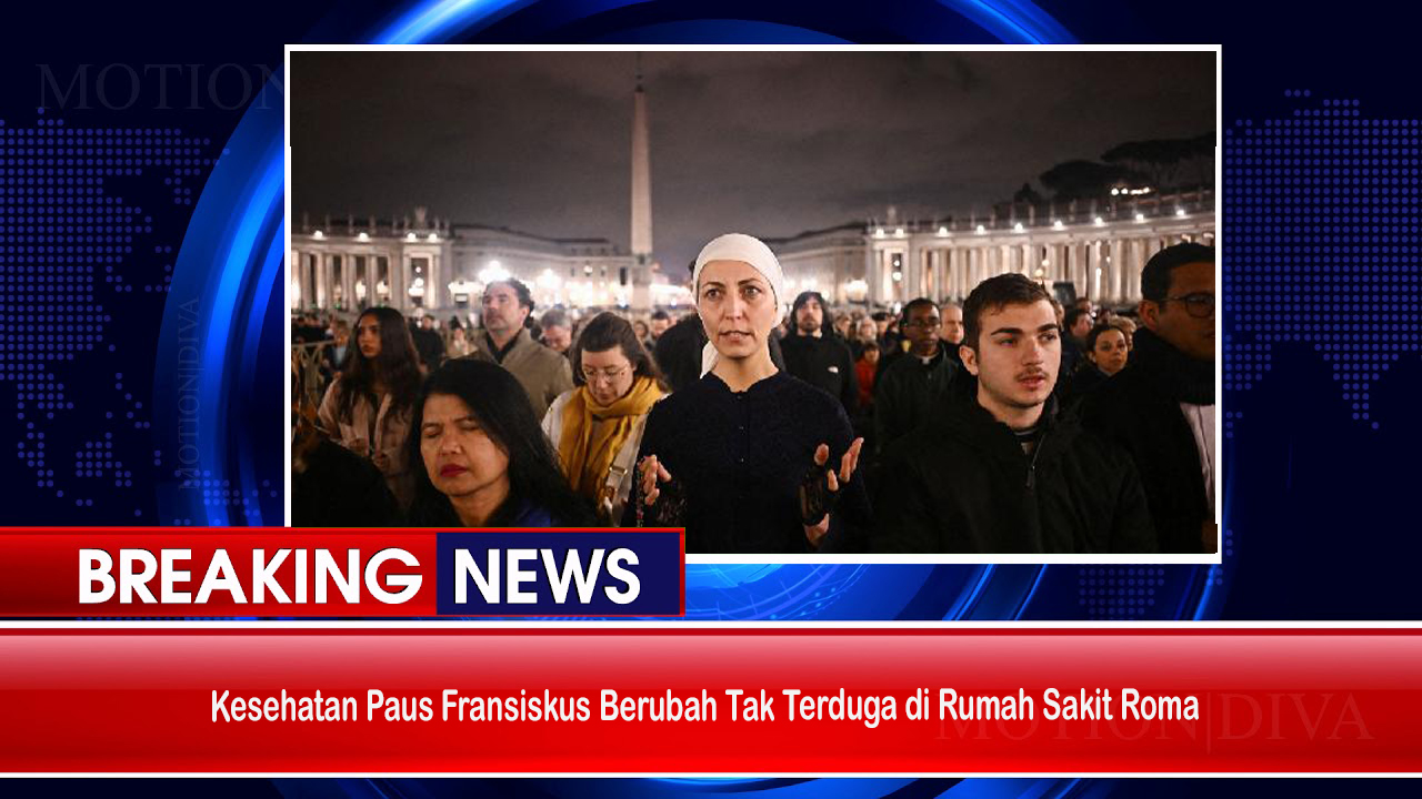 Paus Fransiskus Dirawat di Rumah Sakit Roma Setelah Kondisi Kesehatannya Menurun Mendadak